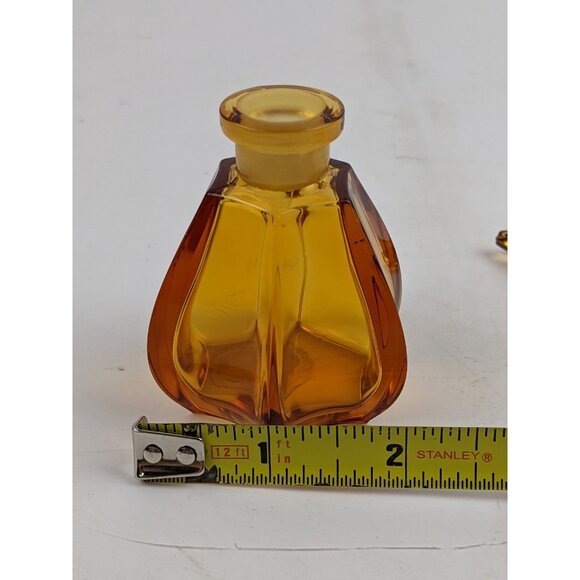 Vintage West Germany Irice Amber Glass Perfume Bottle Pineapple 6" Tall - Picture 11 of 12